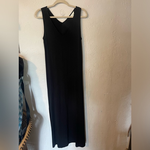 Soma Maxi Black Sleeveless Dress With Slit On Side - Picture 1 of 7